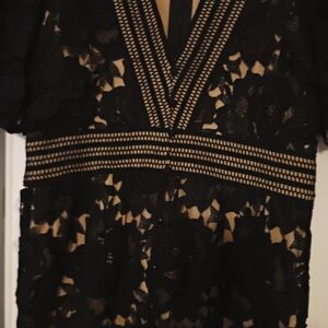 Adelyn Rae Black Lace Dress